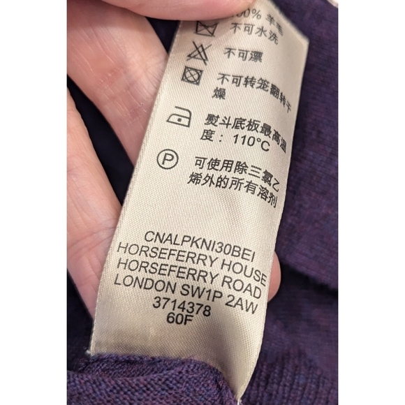 Burberry Brit 100% Merino Wool Cardigan Size Medium - Picture 8 of 9